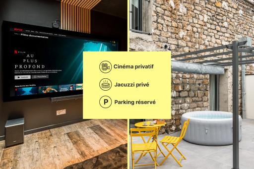 CHILL HAVEN - Jacuzzi & Cinéma - Queen Size - Parking - Terrasse - Housity