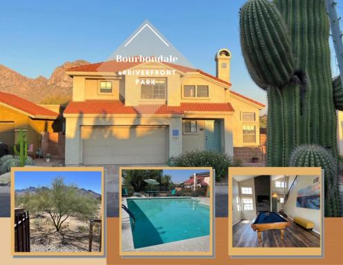 Private Home - Billiards, Mountain Views, Private Desert Access, HOA Pool & Spa, BBQ, at Lambert Park - Bourbondale - Hizvo
