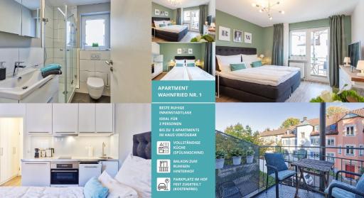 Apt Wahnfried Nr1 - Cityapartment mit Küche, Duschbad, Balkon, Parkplatz - zentral aber ruhig - Housity