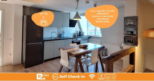 Bielefeld Zentral Komplette FeWo, 4 Schlafbereiche bis zu 8 Personen - Housity