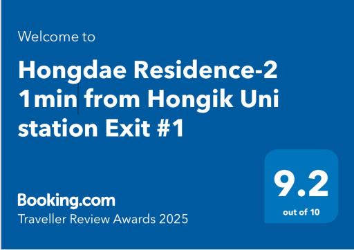 Hongdae Residence-2 1min from Hongik Uni station Exit #1 - Housity