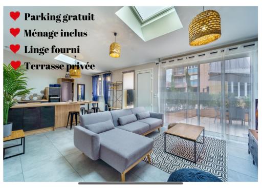 Maison calme avec terrasse/garage centre-ville C - Housity