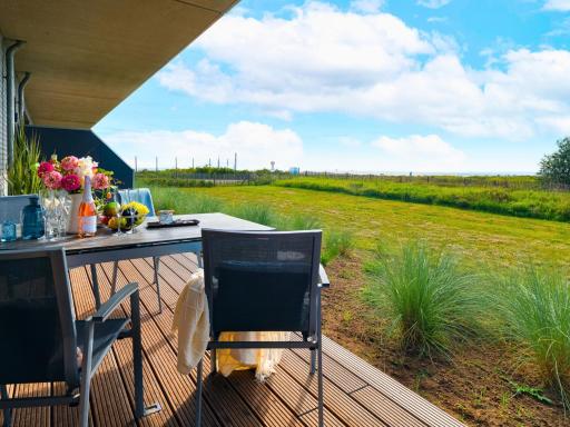 BeachTerraceThree- EG, barrierearm, Meerblick, Terrasse, Kamin, Sauna - Housity