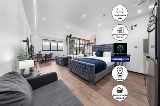 Stylish Studio Apt By Stay Smart Short Lets & Serviced Accommodation Golders Green With Free WiFi - Housity