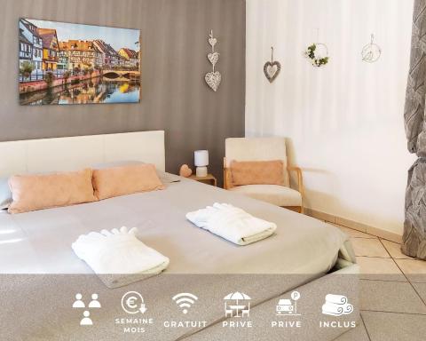 Le Cocon appart avec parking privé & terrasse - Housity