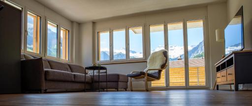 Chuenislodge1 Neu, grosse Terrasse & Designerofen, prächtige Aussicht - Housity