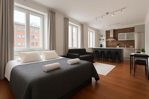 City Home Finland Ratina - Spacious Studio with Own SAUNA and Great Location Next to Uros Live Arena - Housity