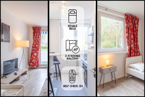 1-5 Zimmer Wohnungen, Einzelbetten - Housity