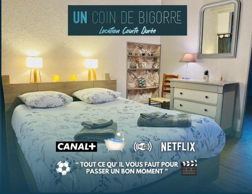 Logements Un Coin de Bigorre - T2 de campagne - Canal plus & Netflix - Wifi fibre - Centre village - Housity