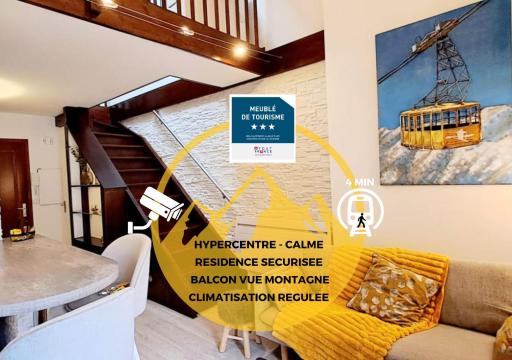 Yellow Home-by So'SerenityHome-balcon vue montagne-mezzanine - Housity