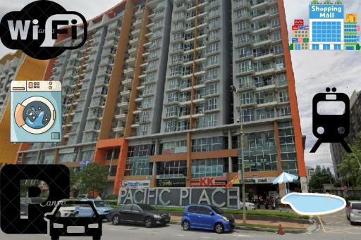Pacific Place Ara Damansara LRT Pool Parking Kitchen By Kenangan Homes - Housity
