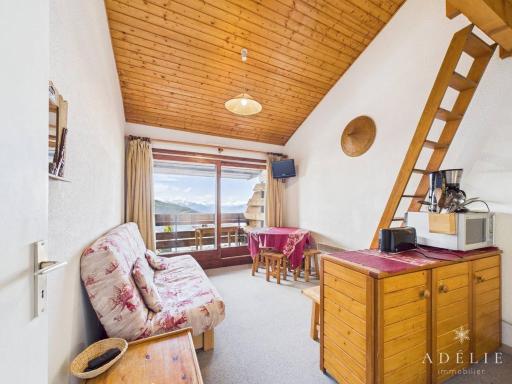 Studio mezzanine cosy, balcon plein sud, quartier calme, proche pistes et commerces, navette gratuite - FR-1-398-554 - Housity