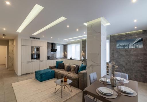 Апартаменты с двумя спальнями с завораживающим видом на Днепр возле Мост Сити - Housity