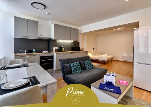 Séjour tout confort en plein coeur de Nevers, studios Galet-Carbone ou Terra Cotta - Hizvo