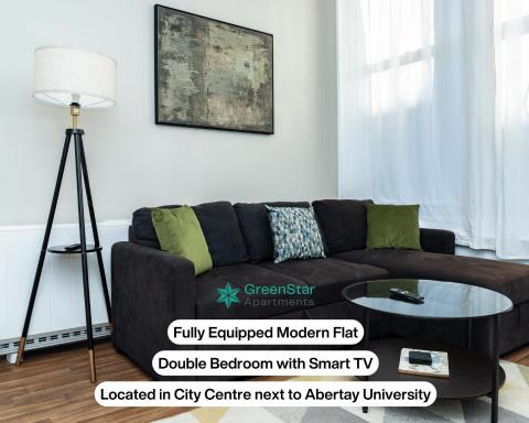 GreenStar Apartments - Walk into City Centre - Fully Equipped 1 Bedroom Sleeps 2 - 2 Bedroom Sleeps 4 and 3 Bedroom Sleeps 6 - Individual Flats - Click for options - Short & Mid Term Stays Welcome - Contact Us at GreenStar Apartments - Housity