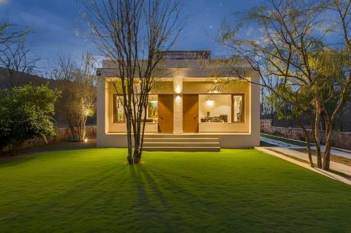 StayVista presents The Owl House, a Hillview villa featuring Inviting rooms, A cozy terrace & A beautiful lawn - Housity