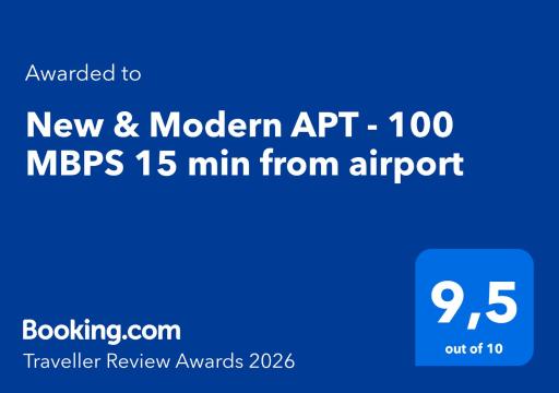 New & Modern APT - 100 MBPS 15 min from airport - Housity
