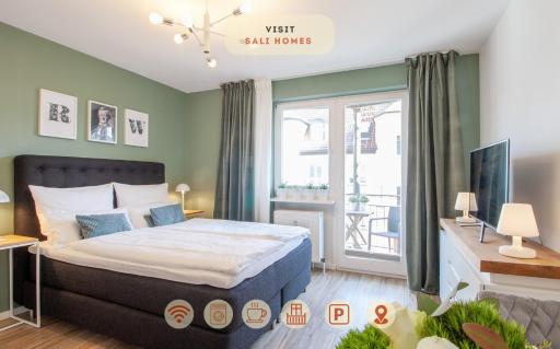 Apt Wahnfried Nr1 - Cityapartment mit Küche, Duschbad, Balkon, Parkplatz - zentral aber ruhig - Hizvo