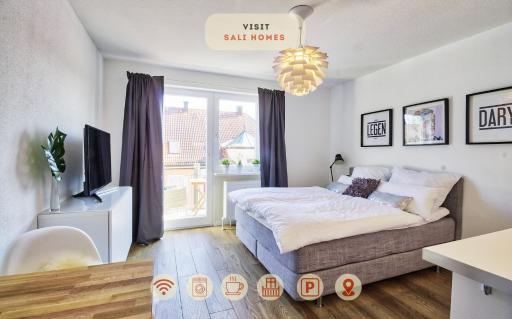 Apt Wahnfried No2 - sehr zentrales, ruhiges Cityapartment mit Balkon, Küche, Duschbad & Parkplatz - Housity