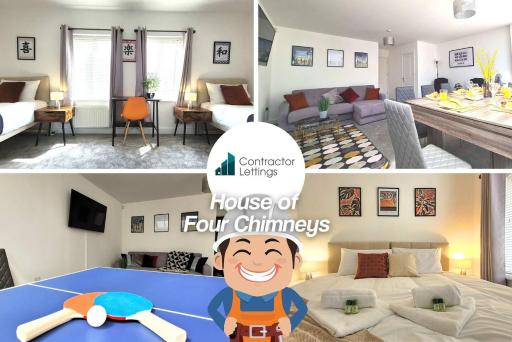 4 Bedroom House By Your Lettings Short Lets & Serviced Accommodation Peterborough With Free WiFi,Netflix and more - Housity