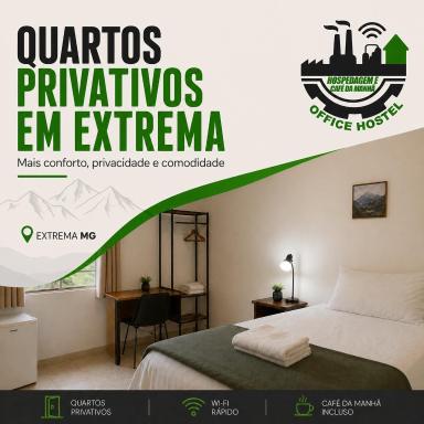 Office Hostel CENTRO Hospedagem climatizada para empresas Quartos privativos emitimos nota fiscal 24 h - Housity