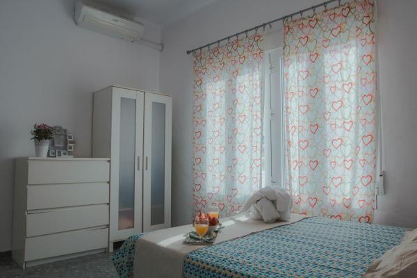 Cama o camas de una habitación en Ático con terraza y vistas
