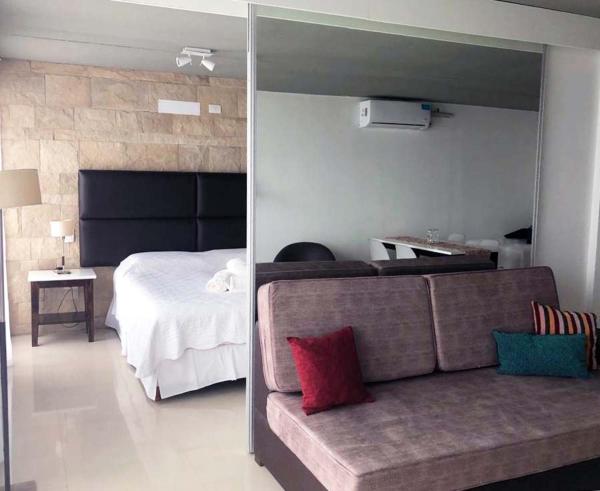 Cama o camas de una habitación en Linda Bay Beach & Resort Spa