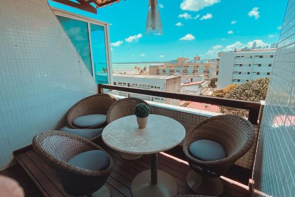 Un balcón o terraza de Villazul - Edifício Imperial Flat Tambaú - Apartamentos de Temporada