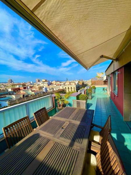 Un balcón o terraza de Elegant Apartment Olle