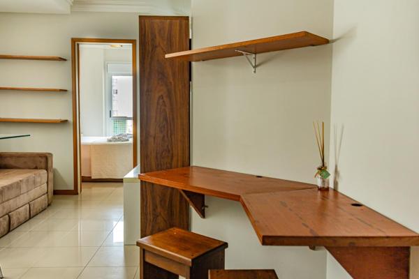 A kitchen or kitchenette at Apartamento para Casal, Florianopolis Centro, Bela Vista