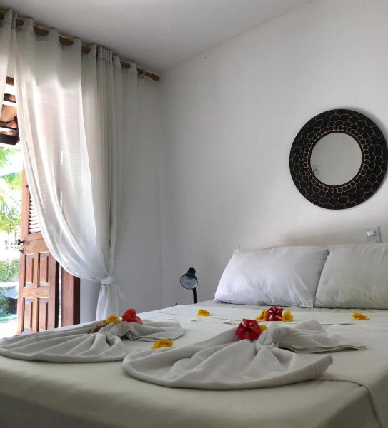 Cama o camas de una habitación en Apartamento Aconchegante 5 min a pé da Praia de Taperapuan