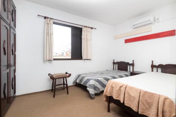 Cama o camas de una habitación en APARTAMENTO BEIRA MAR LATERAL NA PRAIA DE MARISCAL 2661