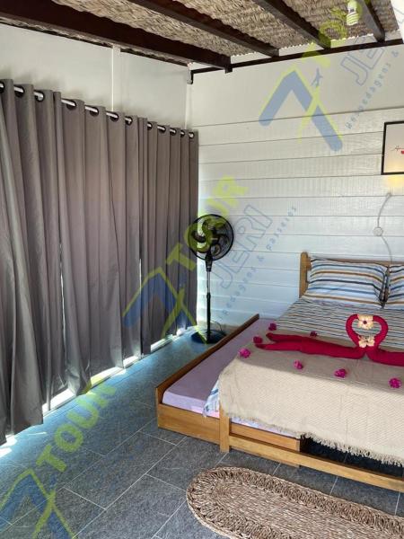 Cama o camas de una habitación en Flat / Cobertura com vista deslumbrante