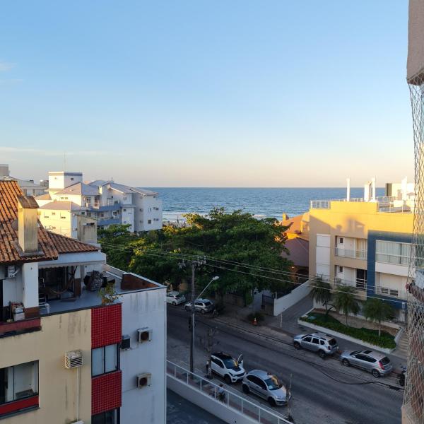 a view of the ocean from a building at Estúdio Estrela do Mar in Florianópolis