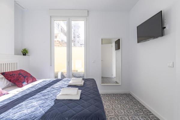 Cama o camas de una habitación en Gorgeous Apt with en Large Private Terrace