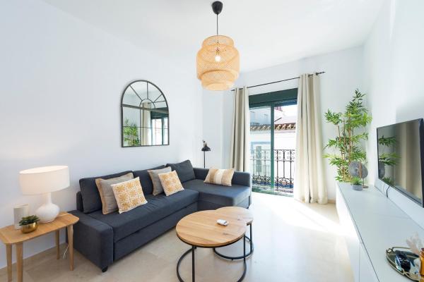 Zona de estar de Acogedor Apartamento en el centro de Marbella