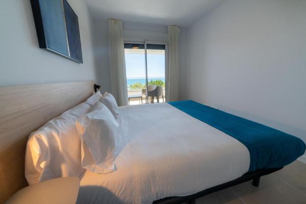 Cama o camas de una habitación en Aqua Apartments Bellamar, Marbella