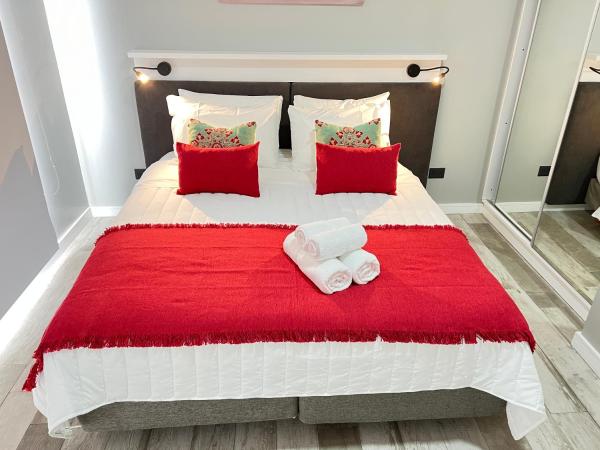 Cama o camas de una habitación en Acqua Apartments Bariloche