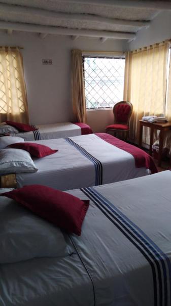 Cama o camas de una habitación en Casa Hotel Victoria