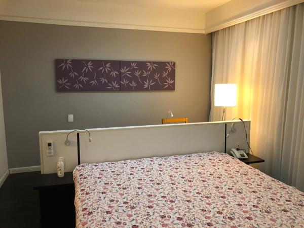Cama o camas de una habitación en Apto Privativo em Hotel de Luxo no Ibirapuera