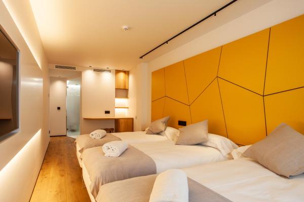 Cama o camas de una habitación en Hotel Plaza Obradoiro