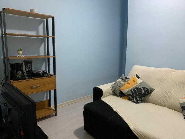 Cama o camas de una habitación en Apartamento en Copacabana Posto 2