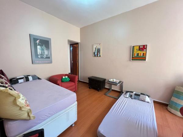 Cama o camas de una habitación en Apartamento Copacabana.