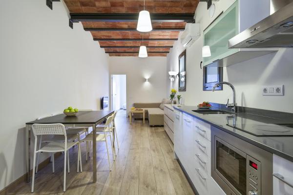 Una cocina o zona de cocina en Fira Apartments by gaiarooms