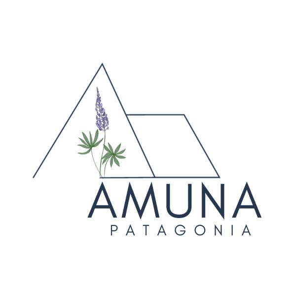 un logotipo para anume patagonia con una flor en A la grande le puse Cuca - AmunaPatagonia en San Martín de los Andes