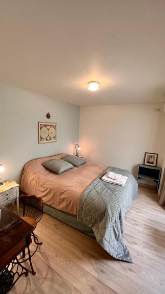 1 dormitorio con 1 cama grande en una habitación en Departamento/Penthouse en Belgrano en Buenos Aires