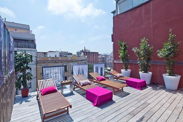 Un patio o zona exterior en Apartment Barcelona Rentals - Pool Terrace in City Center