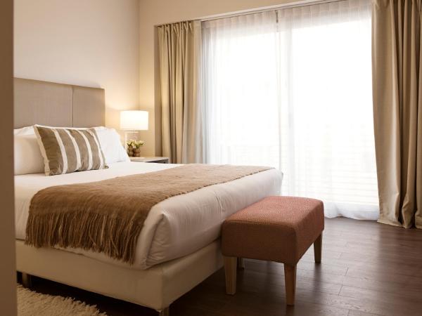 1 dormitorio con cama grande y ventana grande en Dazzler by Wyndham Polo en Buenos Aires