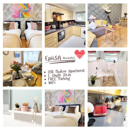 2 Single Beds, 1 BR Apartment accommodation image