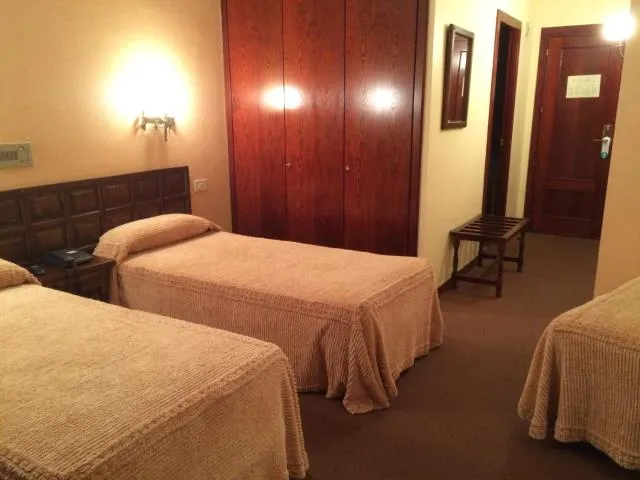  Hotel Folch - picture  : Bed,Bed,Photo of the whole room,Bedroom,wardrobe,Property,Room 